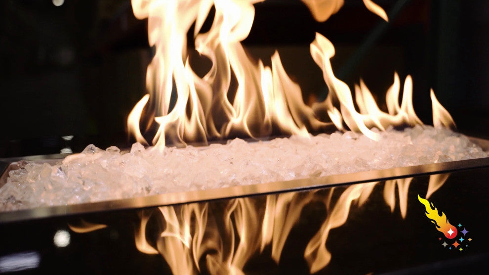 Crushed Fire Glass - Crystal Clear 1/2" to 3/4", 10 lb. Jar