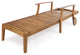 GDF Studio Thalia Outdoor Teak Finished Acacia Wood Chaise Lounge, Set of 2