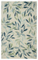Sage Ash Modern Floral Area Rug, 5'x7'
