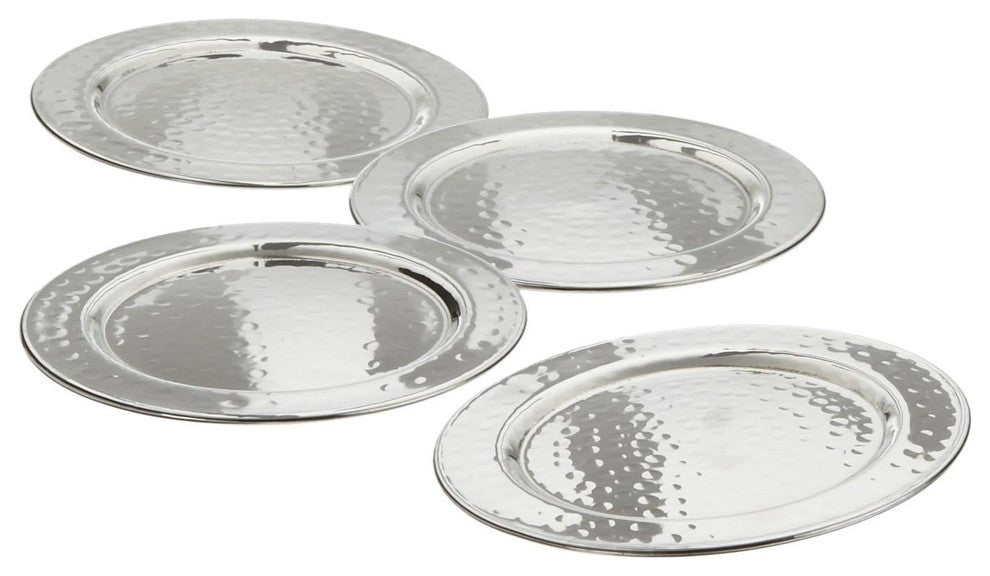Elegance Hammered Round Coasters, Set of 4