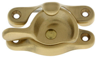 Genuine Solid Brass Small Sash Catch, Satin Brass