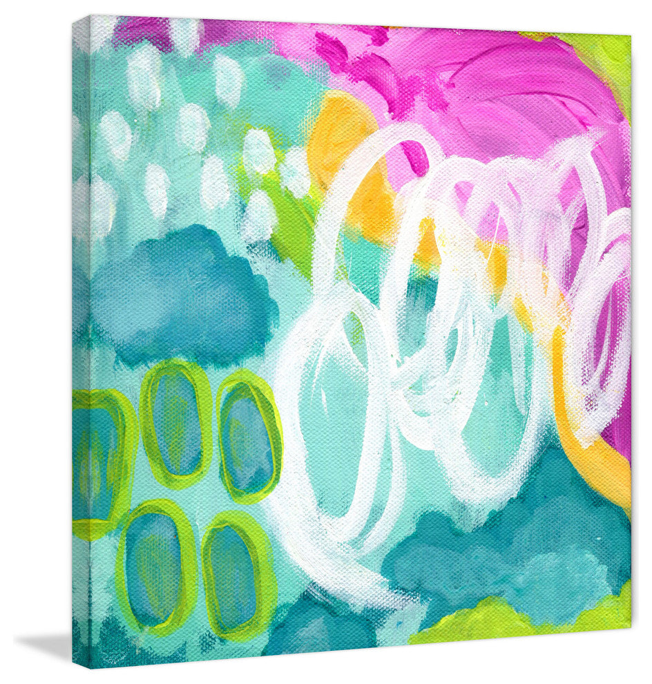 "Happy Clouds" Painting Print on Wrapped Canvas