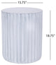 Abney Outdoor Lightweight Concrete Side Table, Gray Blue