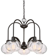 Trilogy 5-Light Chandelier, Old Bronze