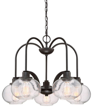 Trilogy 5-Light Chandelier, Old Bronze