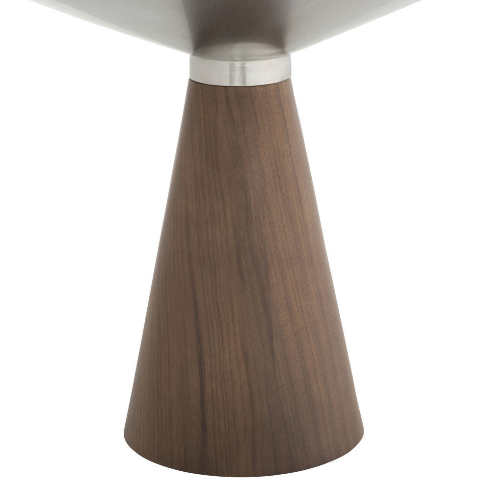 Iris Silver Metal Side Table, HGNA560