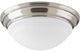 11" 17W 1 LED Flush Mount Brushed Nickel Frosted Glass