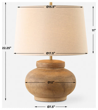 Uttermost 30346-1 Urbino 23" Tall Buffet Table Lamp - Aged Terracotta