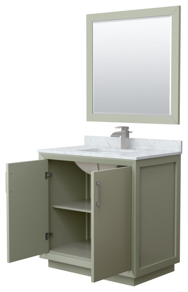 Wyndham WCF414136SLGCMUNSM34 Strada 36" Single Bathroom Vanity in Light Green