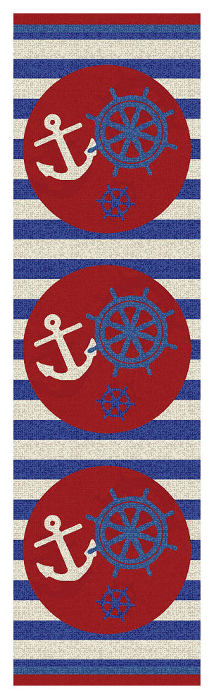 Ahoy There, Red, 2'x8'