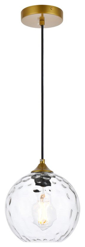 Constance 8" Brass Pendant