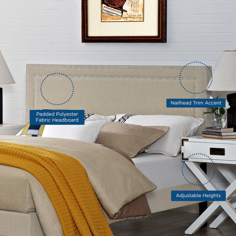 Jessamine Queen Upholstered Fabric Headboard