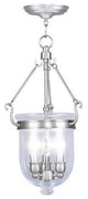 Livex Lighting 3 Light Brushed Nickel Chain Lantern - 5063-91