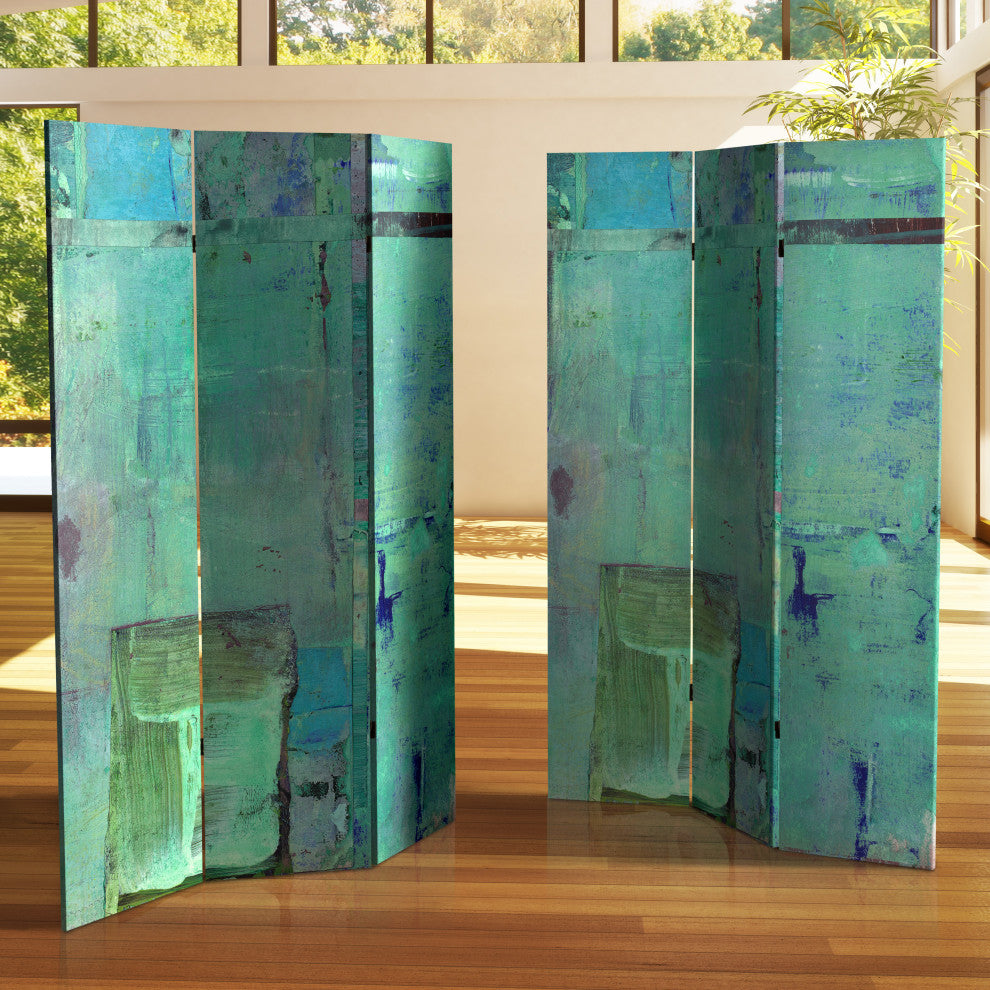 6' Tall Double Sided Aurora Canvas Room Divider