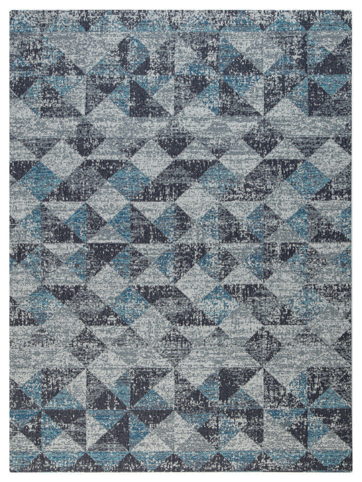 40" x 54" Tromso Blue and Gray 1/2" Rug'd Chair Mat
