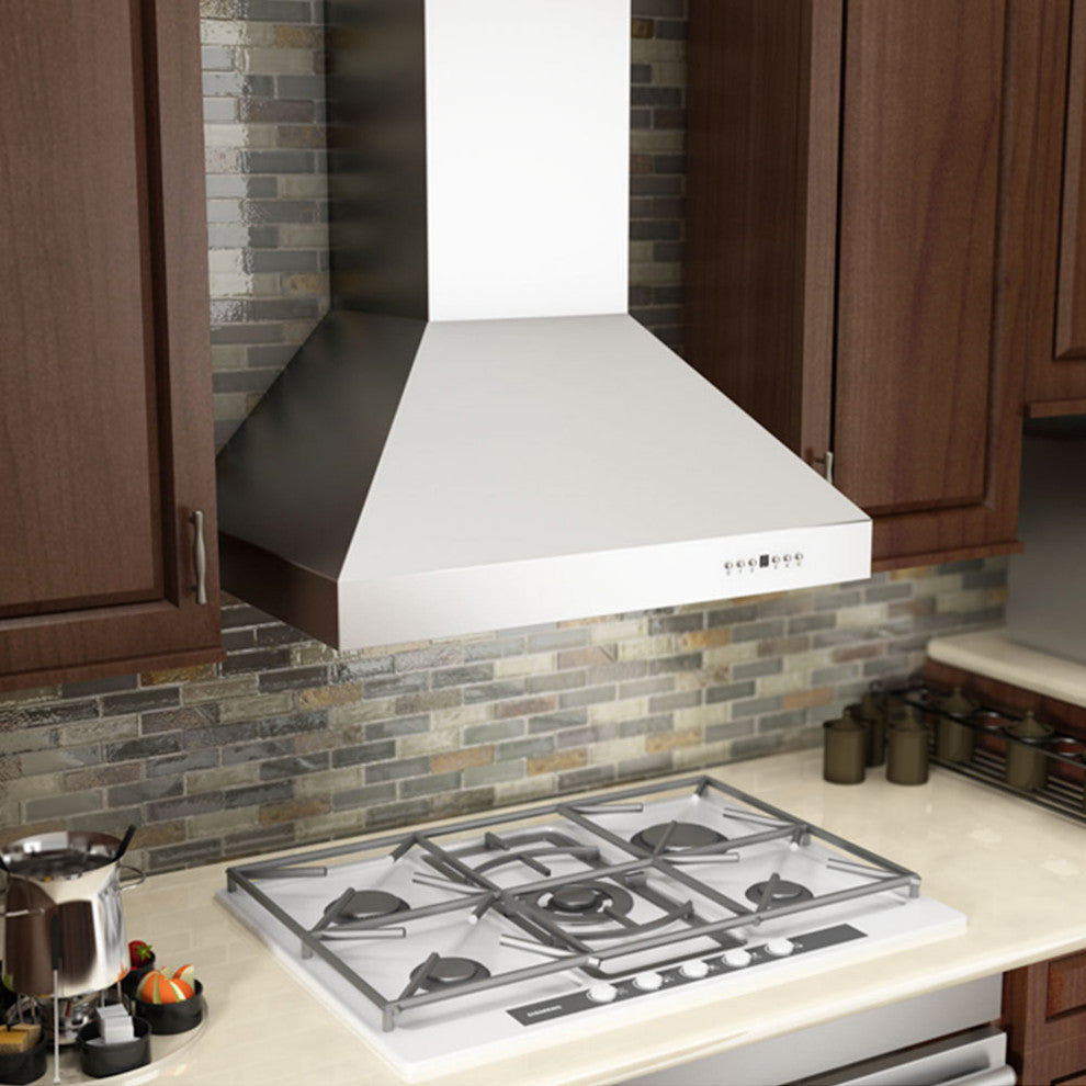 ZLINE 36 in. Wall Range Hood, Stainless Steel, Outdoor, 667-304-36