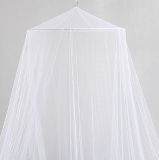Oasis Round Collapsible Hoop Sheer Mosquito Net Bed Canopy, White