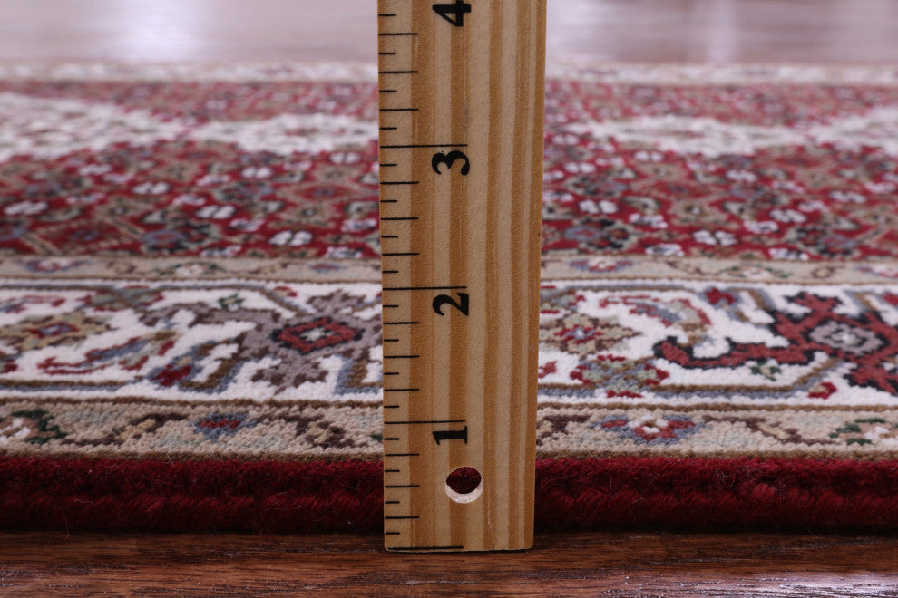 Persian Tabriz Hand-Knotted Wool & Silk Runner Rug 2' 7" X 12' 0" - Q13033