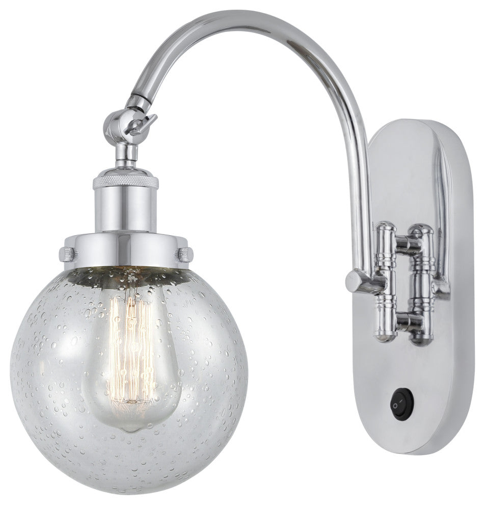 Innovations 918-1W-PC-G204-6 1-Light Sconce, Polished Chrome