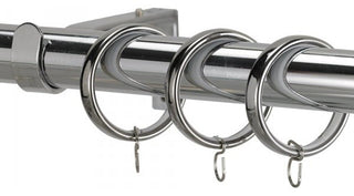 Venice Non telescoping Drapery Rod With Metro Rings, 72''