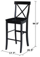 International Concepts X-back 30" Stool in Black