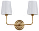 Safavieh Ezra Two Light Wall Sconce, Brass