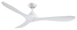 56" Modern Propeller Ceiling Fan with Remote Control and DC Reversible Motor, White