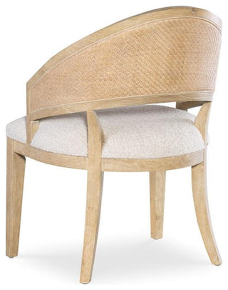 Retreat Cane Barrel Back Fabric Upholstered Chair in Beige by Hooker Furniture