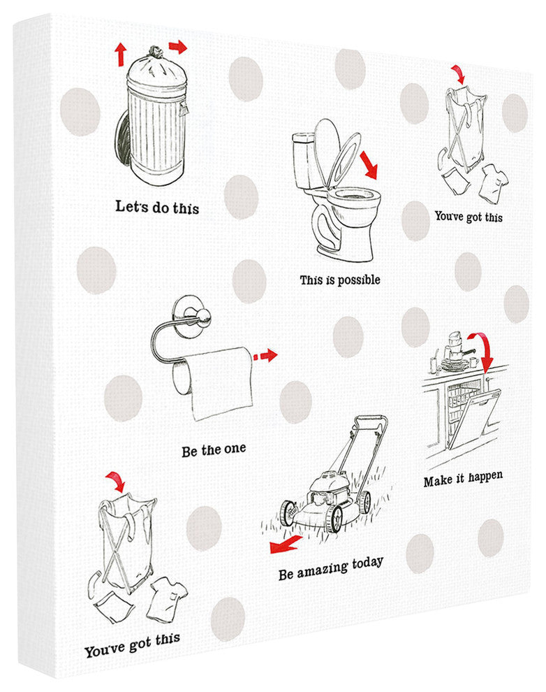 Stupell Ind. Home Improvement Illustrations Canvas Wall Art, 30 x 30