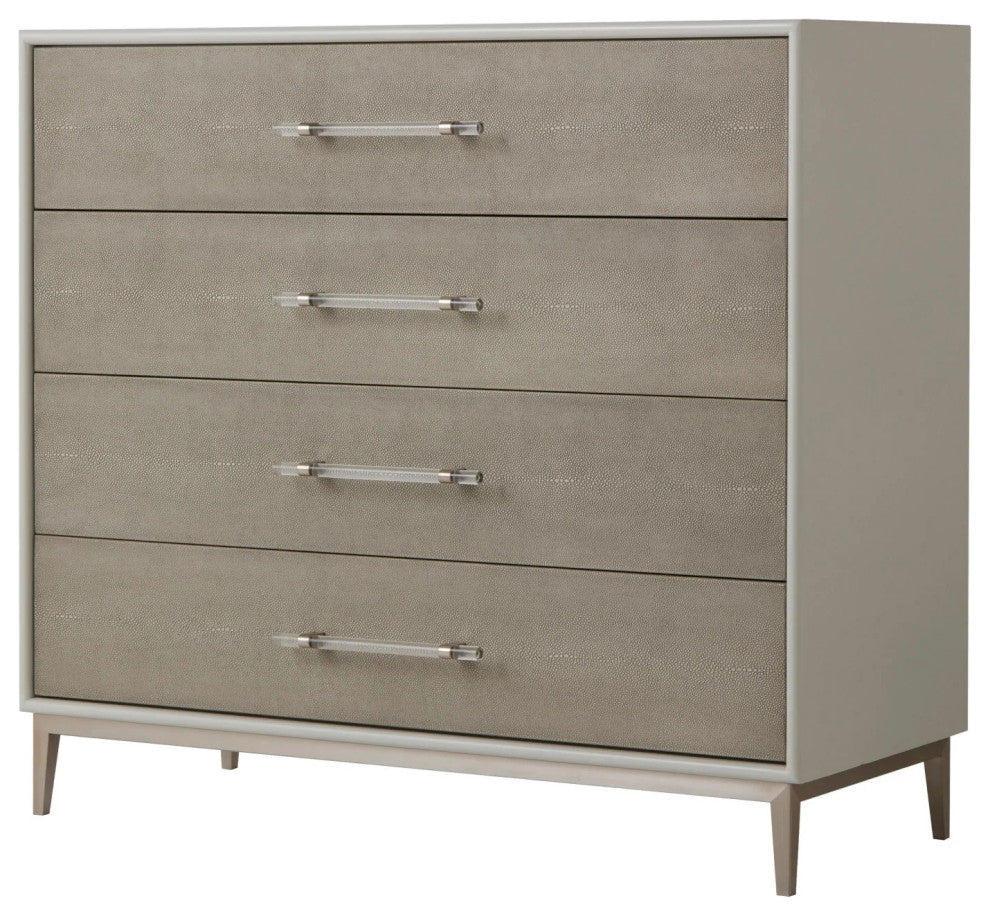 Sonder Living Alice Chest | Emboss Faux Shagreen