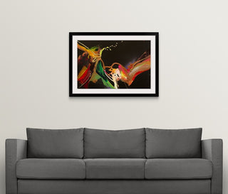 "Zoom 2" Black Framed Art Print, 44"x32"x1"