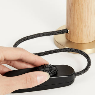 Oak Knuckle Table Lamp with Voronoi-I US