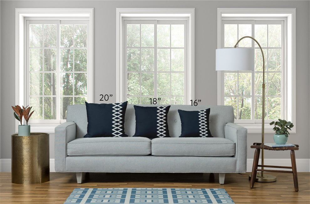 16x16" Greek Key Patterned Nautical Decorative Indoor Pillow, Sage