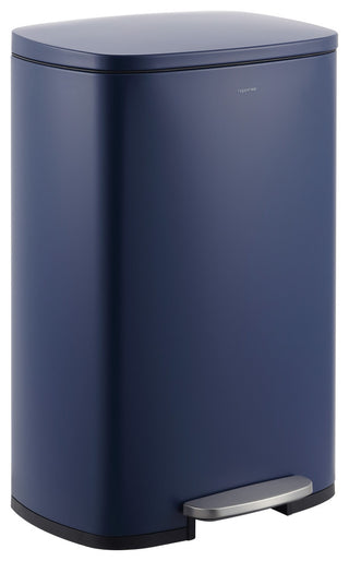 Connor 13-Gallon Trash Can With Soft-Close Lid and Mini Trash Can, Navy