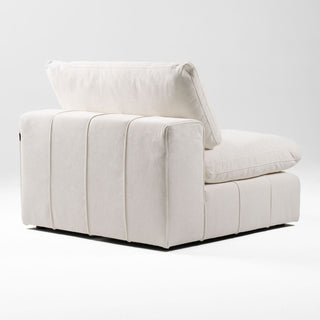 Divani Casa Vicki Modern Ivory Fabric Modular Sectional Sofa