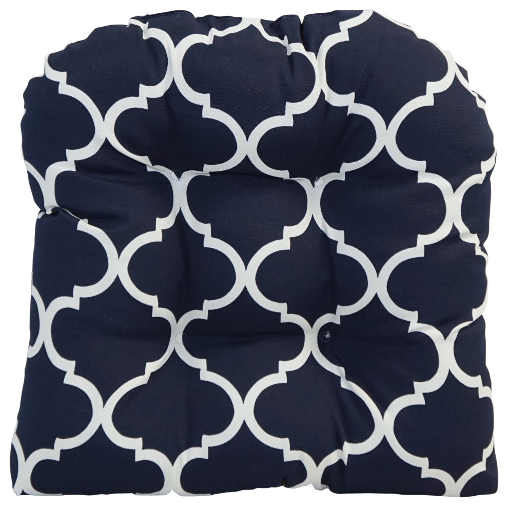 19" U-Shaped Dining Chair Cushions, Set of 2, Landview Navy