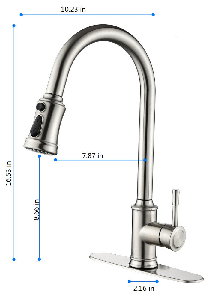 TATEUS Touch Kitchen Faucet with Pull Down Sprayer