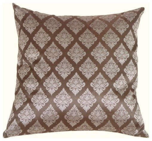 Pillow Decor - Diamond Square in Silver Blue Silk Accent Pillow