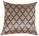 Pillow Decor - Diamond Square in Silver Blue Silk Accent Pillow