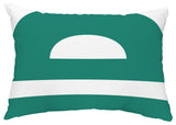Lock 14"x20" Decorative Geometric Outdoor Throw Pillow, Green