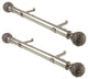 Eloise 1.5" Side Curtain Rod, Satin Nickel, 18"