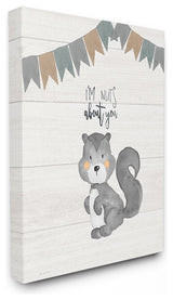Stupell Ind. I'M Nuts About You Squirrel Canvas Art, 24x30
