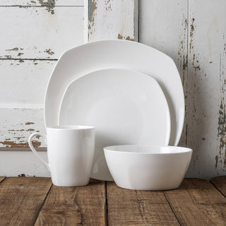 Stone Lain Juliette Bone China 32 Piece Dinnerware Set, White