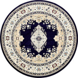 Rug Unique Loom Narenj Navy Blue Round 10' 0 x 10' 0