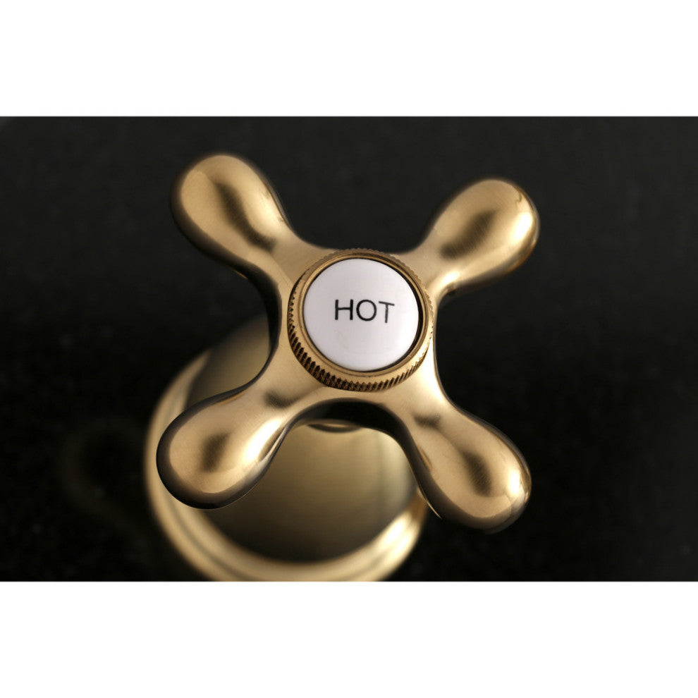 Kingston Brass Wall Mount Tub Faucet, Brushed Brass