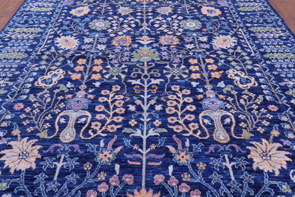 Handmade Signed Turkish Oushak Wool Rug 9' 3" X 11' 9" - Q13585