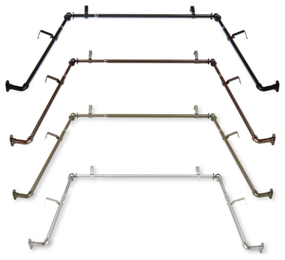 5/8" Blackout Bay Curtain Rod - Cocoa