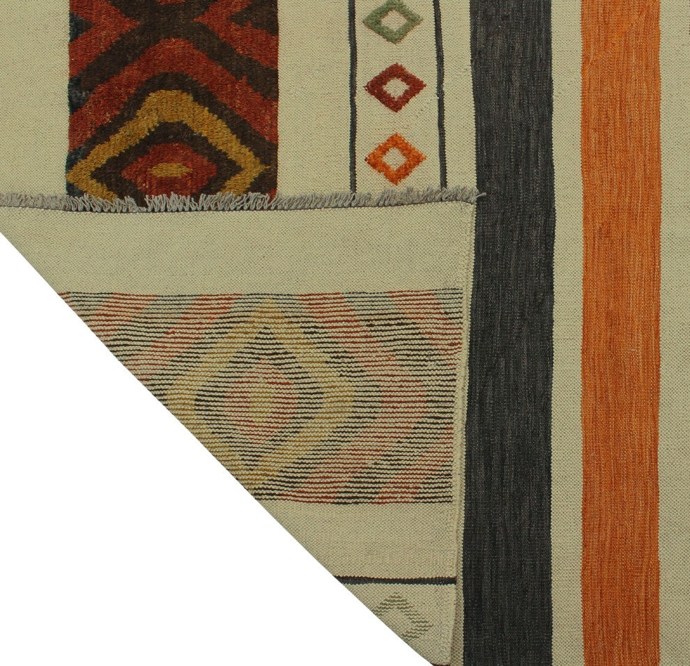 High-Low Kilim Arjun Beige Rug