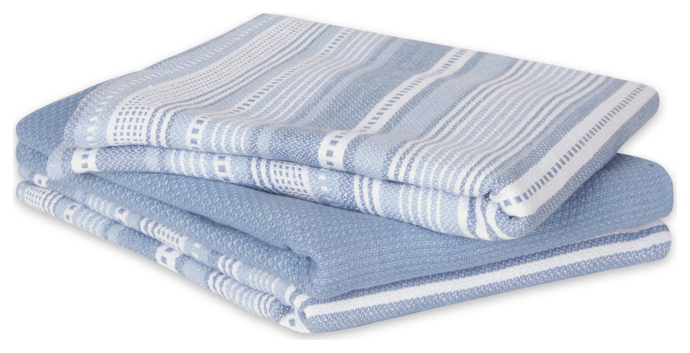 Stonewash Blue Urban Stripe Dishtowel (Set of 3)