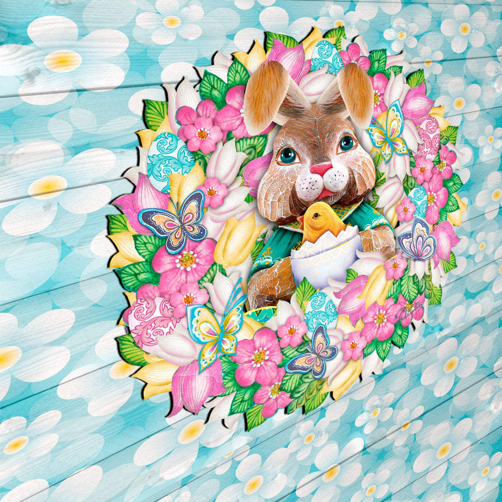 Bunny Wreath Door Hanger